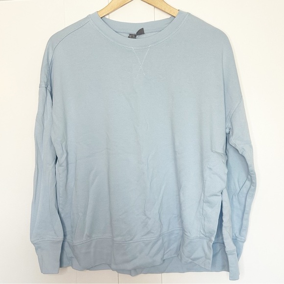 Sweaty Betty After Class Split Sweatshirt Medium Pullover blue jumper light long - Picture 7 of 15